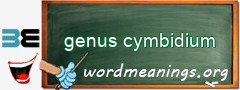 WordMeaning blackboard for genus cymbidium